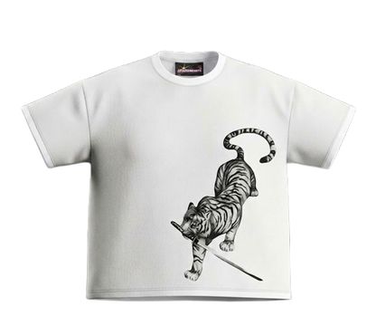 'White Fang' White Oversized Tee (260 gsm)