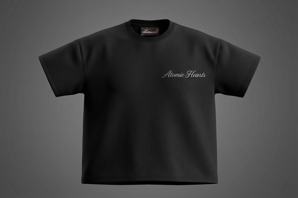 'Outcast' Black Oversized Tee (260 gsm)