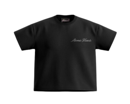 'Outcast' Black Oversized Tee (260 gsm)
