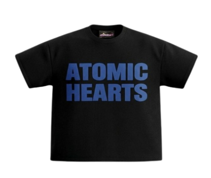 'Seahorse' Black Oversized Tee (260 gsm)